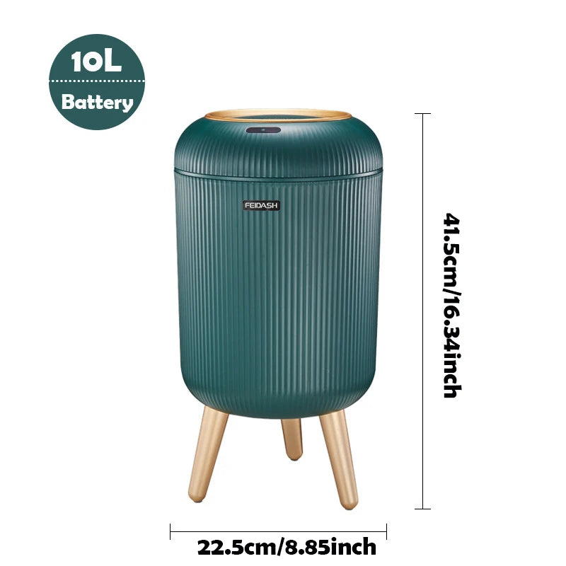 ⭐ Smart Motion Sensor Plastic Trash Can with Lid