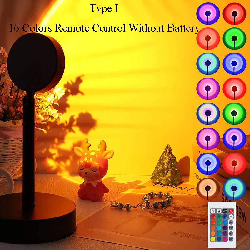 ⭐ Sunset Lamp LED Projector Atmosphere Night Light