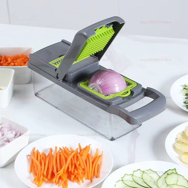 🔪 Multifunctional 4-in-1 Vegetable Chopper & Slicer