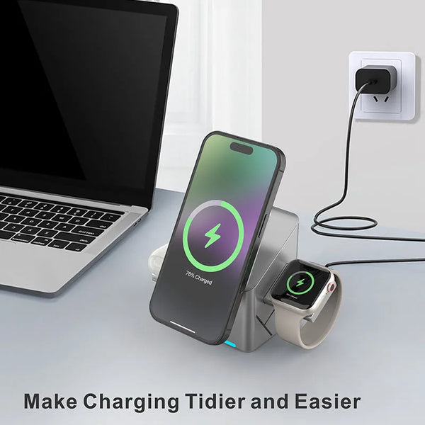 ⭐ Desktop Portable Qi2 Wireless Fast Charging Stand