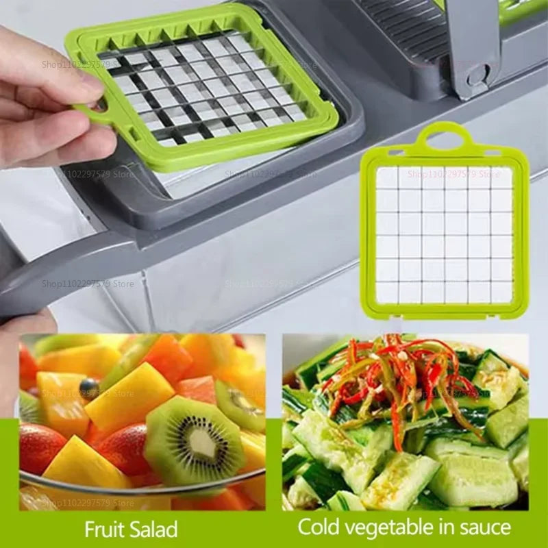 🔪 Multifunctional 4-in-1 Vegetable Chopper & Slicer
