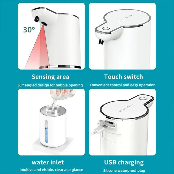 ⭐ Waterproof Automatic Foaming Soap Dispenser (350ml)