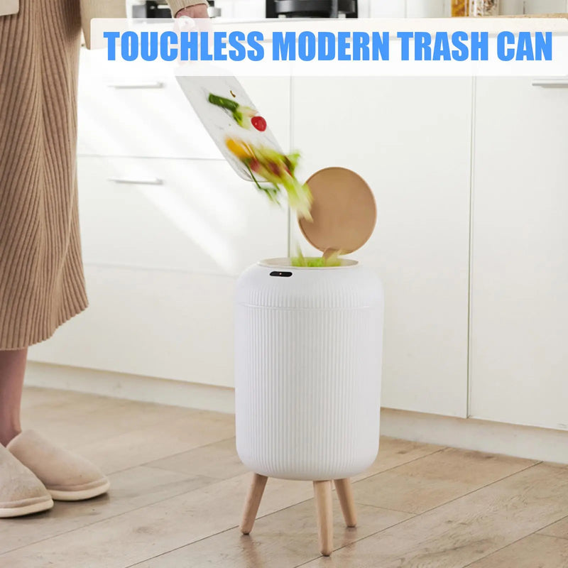 ⭐ Smart Motion Sensor Plastic Trash Can with Lid