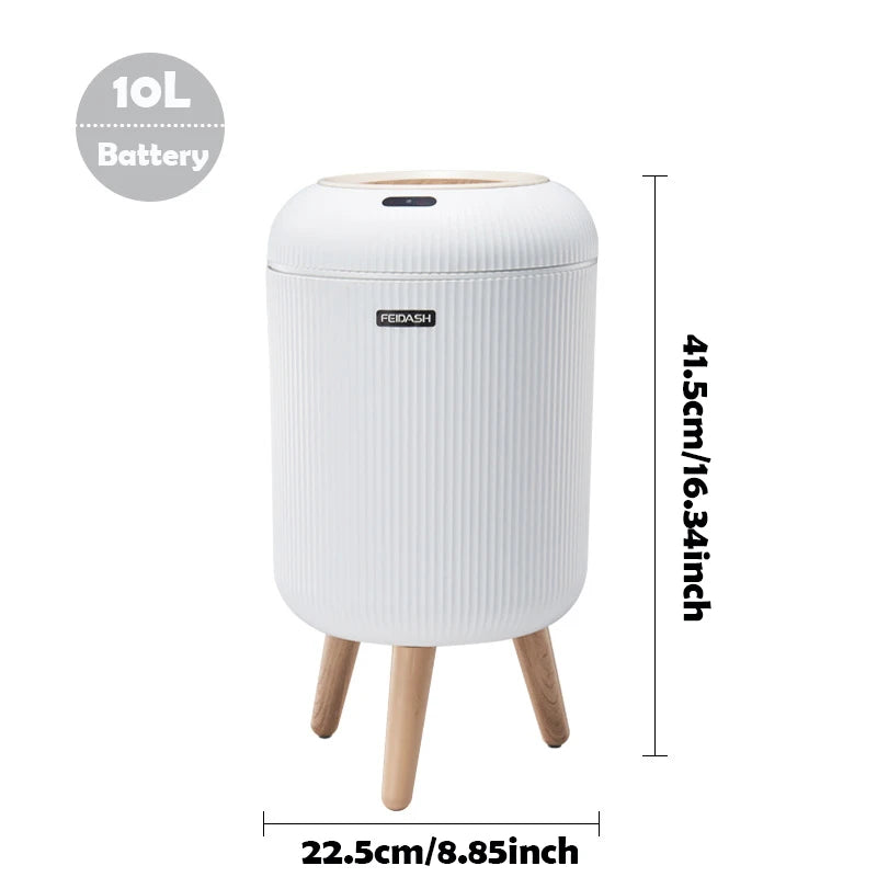 ⭐ Smart Motion Sensor Plastic Trash Can with Lid