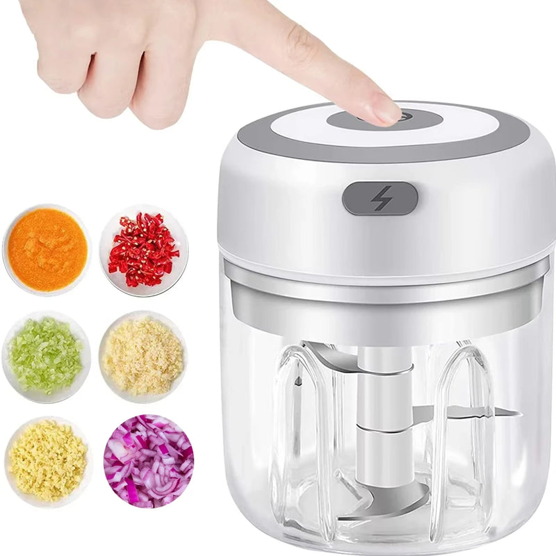 🔪 Wireless Mini Electric Food & Garlic Chopper (250ML)