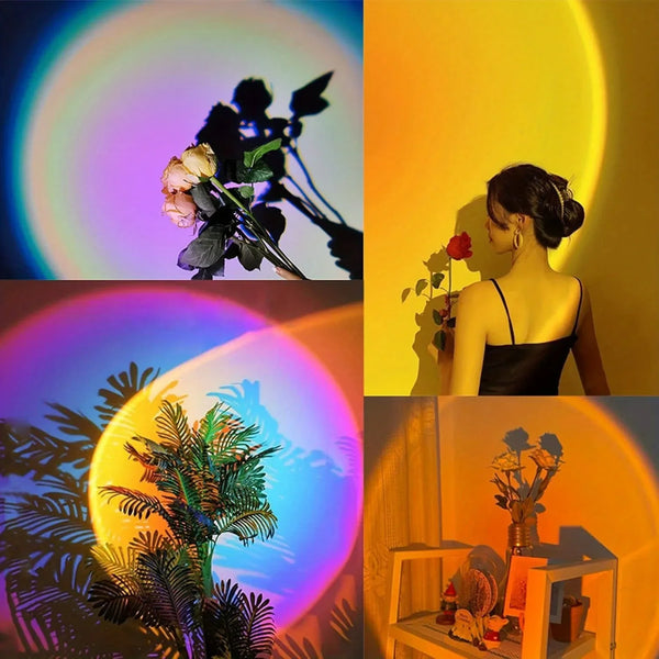 ⭐ USB RGB LED Sunset Projector Night Light