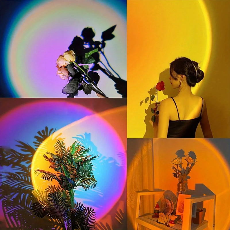 ⭐ USB RGB LED Sunset Projector Night Light