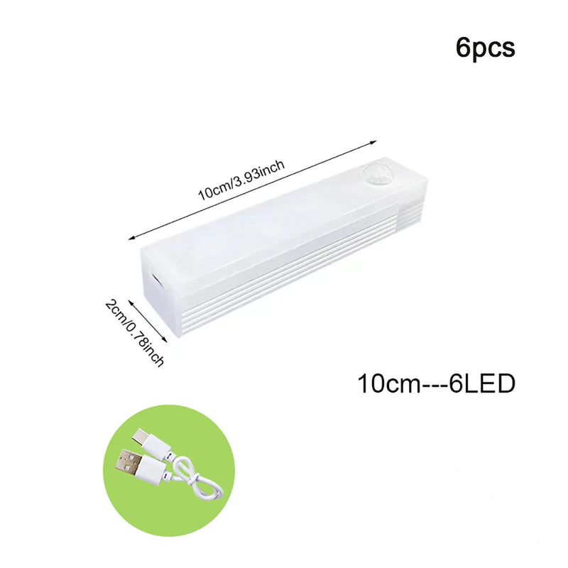 ⭐ Wireless Type-C Rechargeable Motion Sensor Light (6-Pack)