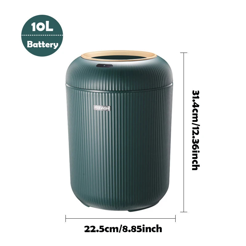 ⭐ Smart Motion Sensor Plastic Trash Can with Lid