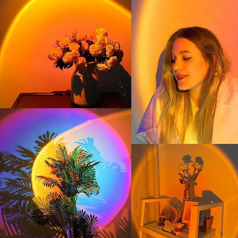⭐ USB RGB LED Sunset Projector Night Light