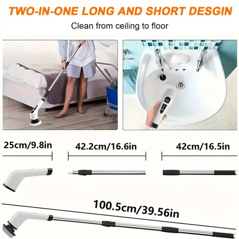 ⭐ Electric Spin Scrubber with 7 Replaceable Brush Heads