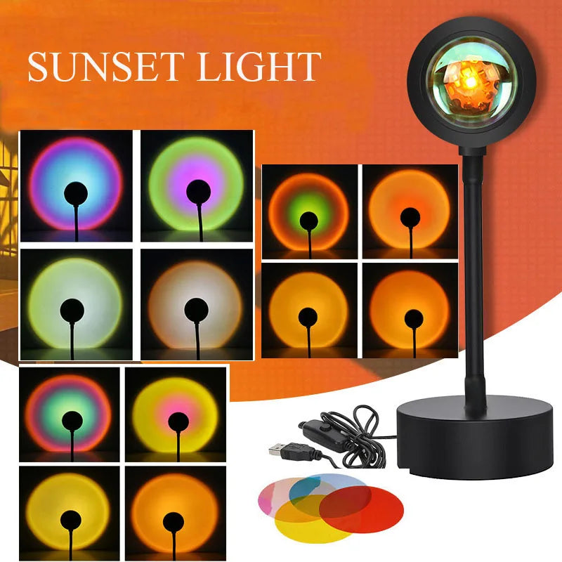 ⭐ Sunset Lamp LED Projector Atmosphere Night Light