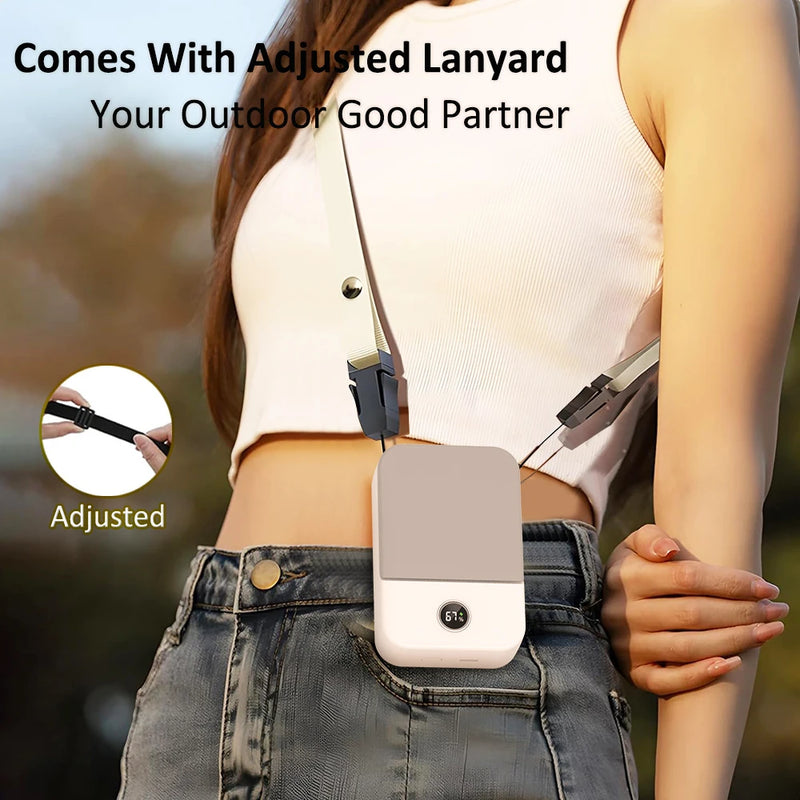 ⭐ Portable Outdoor Mini Waist & Hanging Neck Fan