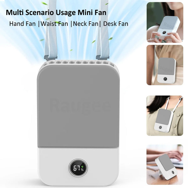 ⭐ Portable Outdoor Mini Waist & Hanging Neck Fan