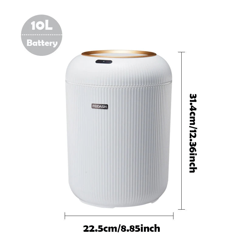 ⭐ Smart Motion Sensor Plastic Trash Can with Lid