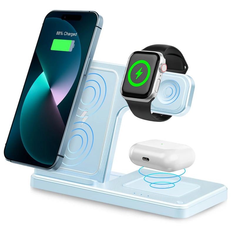 3-in-1 Premium Magnetic Wireless Charger Stand