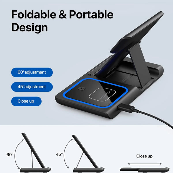 ⚡ 3-in-1 Night Light Wireless Charger Stand