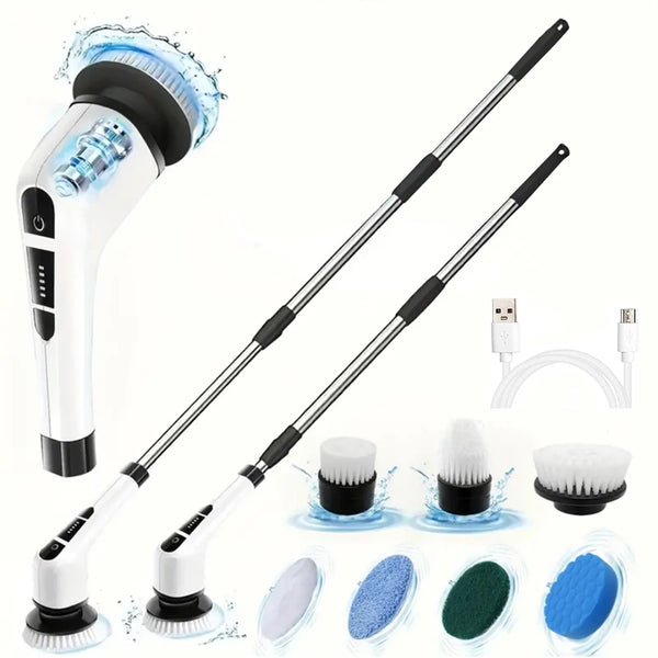 ⭐ Electric Spin Scrubber with 7 Replaceable Brush Heads