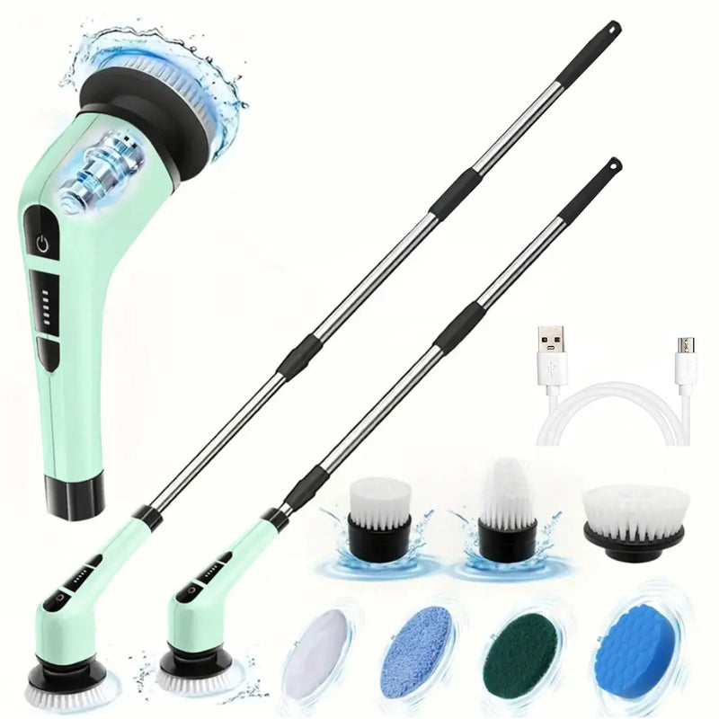 ⭐ Electric Spin Scrubber with 7 Replaceable Brush Heads
