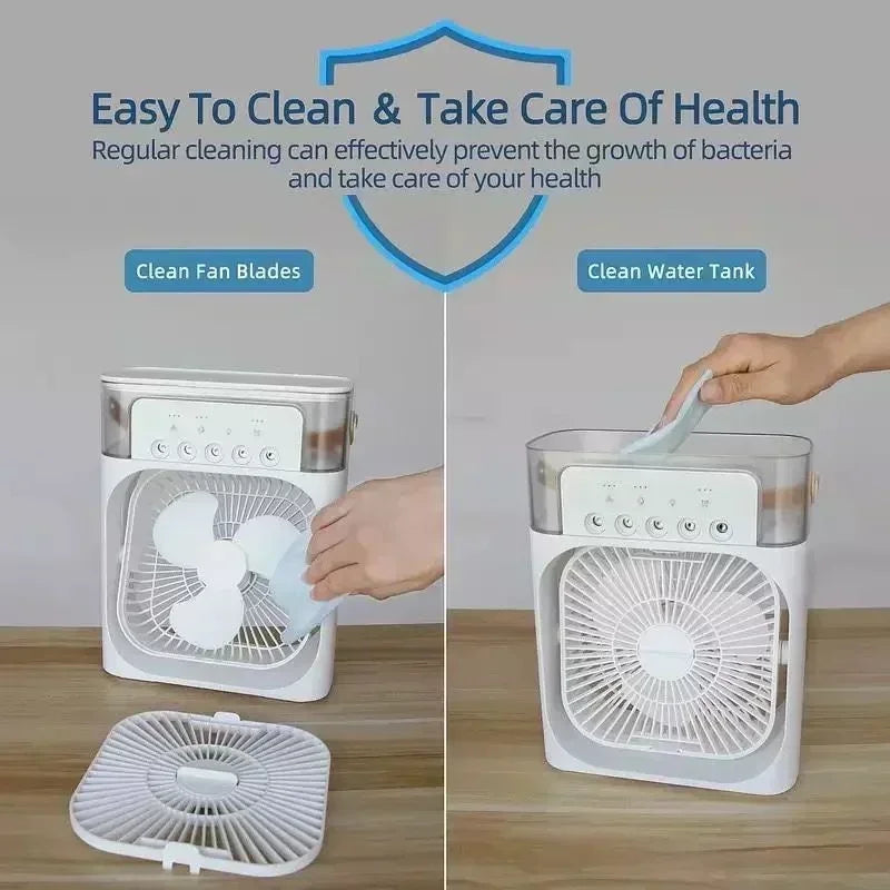 ⭐ 3-in-1 Portable Mini Air Cooler & Humidifier