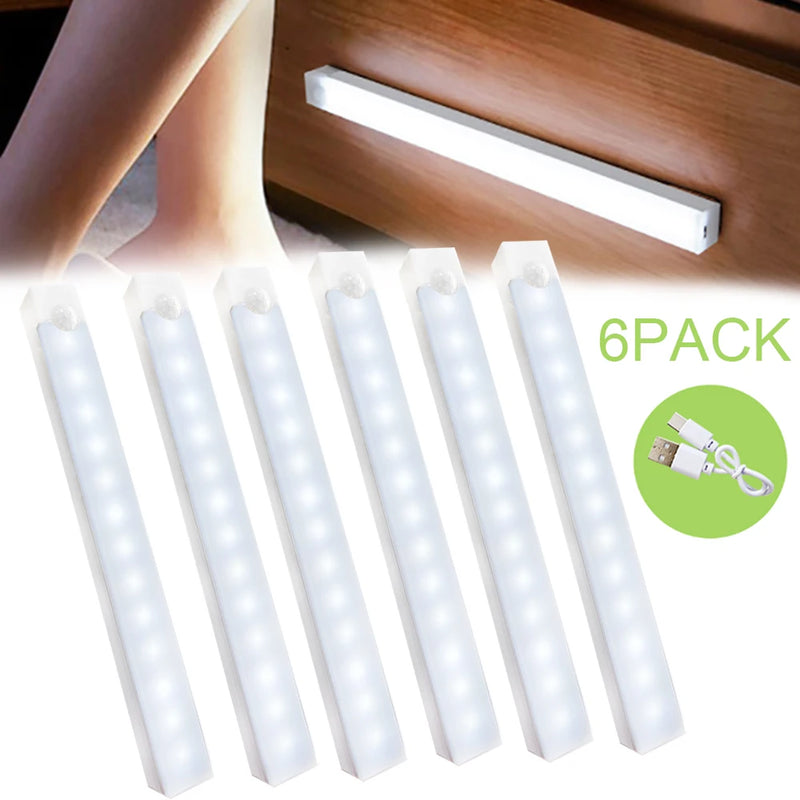 ⭐ Wireless Type-C Rechargeable Motion Sensor Light (6-Pack)