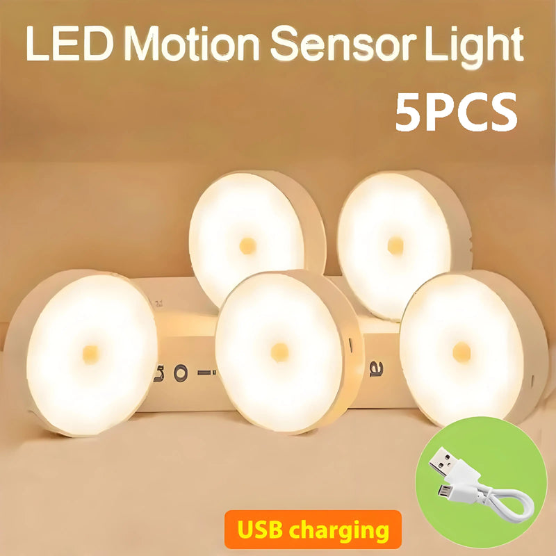 ⭐ Wireless LED Motion Sensor Night Light (5-Pack)