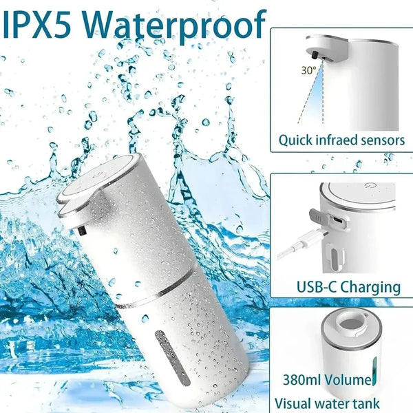 ⭐ Waterproof Automatic Foaming Soap Dispenser (350ml)
