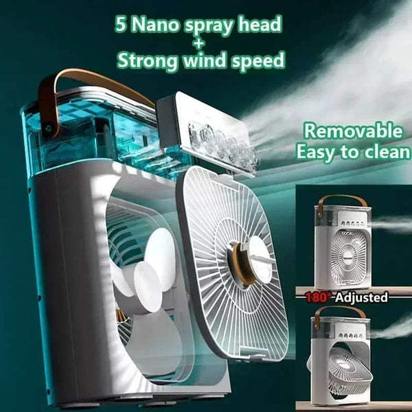 ⭐ 3-in-1 Portable Mini Air Cooler & Humidifier