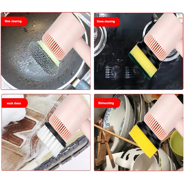 ⭐ Multi-Functional Electric Cleaning & Dishwashing Brush