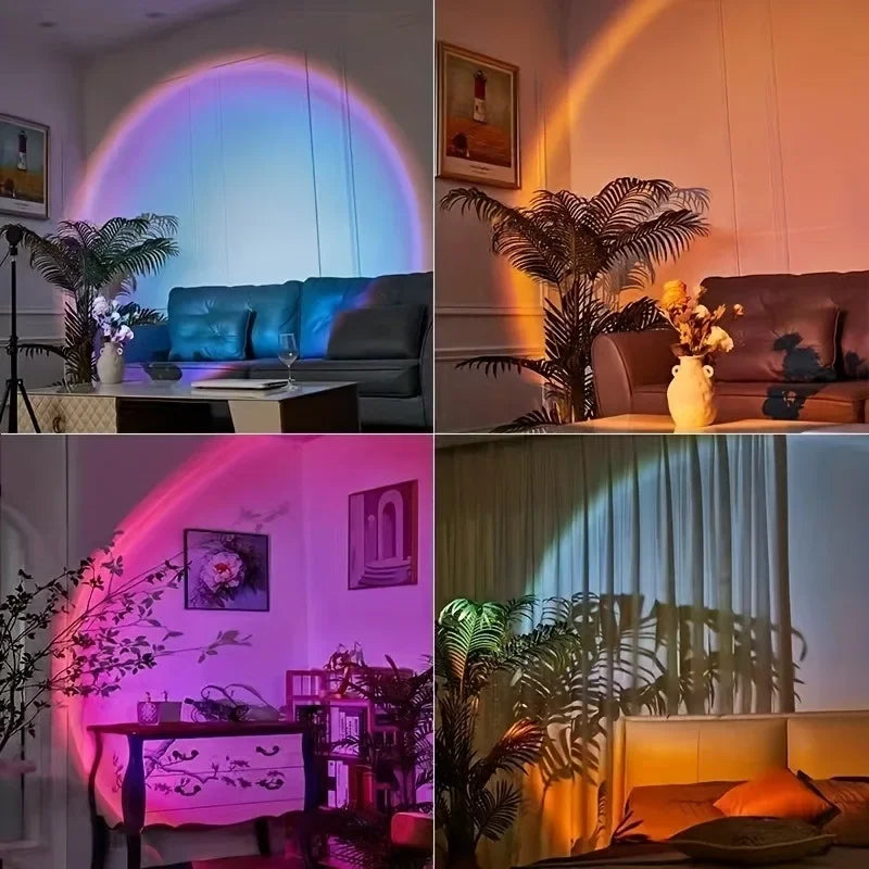 ⭐ USB RGB LED Sunset Projector Night Light