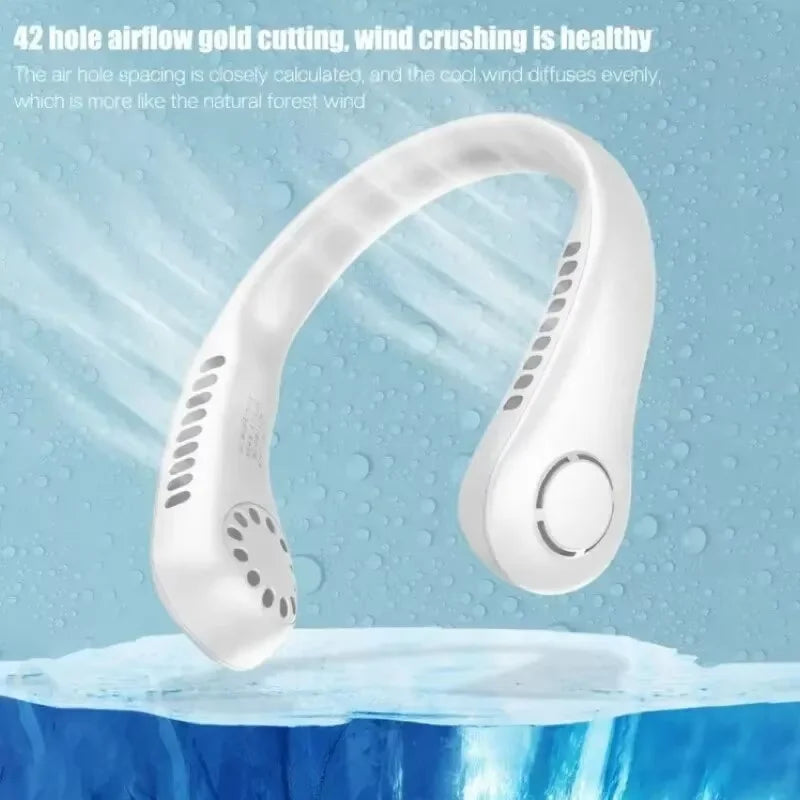 ⭐ Portable Mini Neck Mounted Bladeless Fan