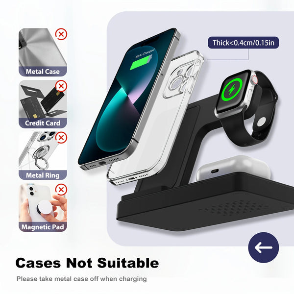 3-in-1 Premium Magnetic Wireless Charger Stand