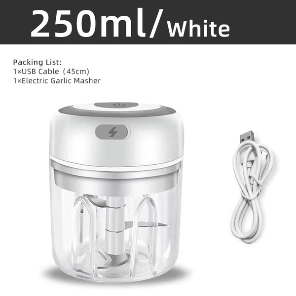 🔪 Wireless Mini Electric Food & Garlic Chopper (250ML)