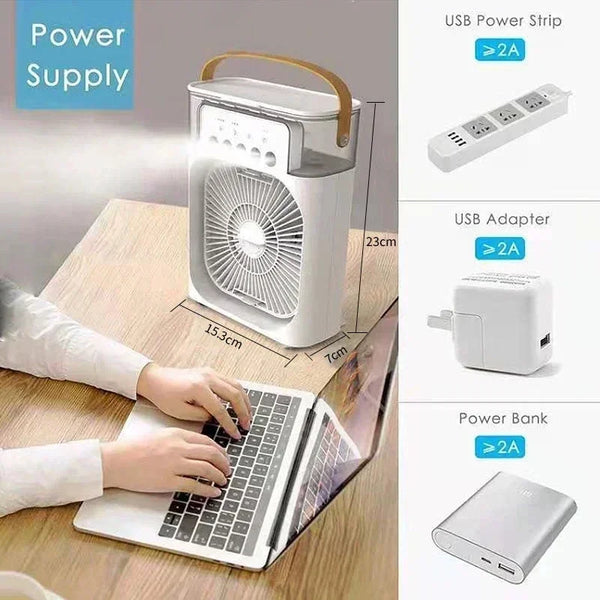 ⭐ 3-in-1 Portable Mini Air Cooler & Humidifier