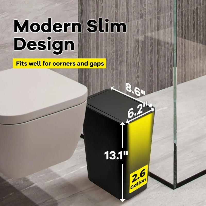 ⭐ 10L Modern Press Lid Pop-Up Trash Can